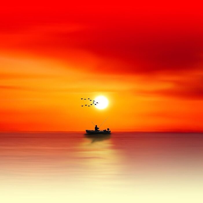 Retro sunrise illustration